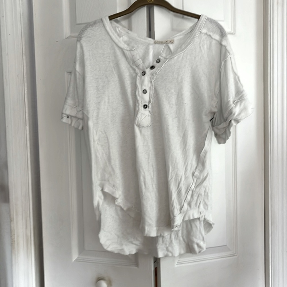 We are free white T-shirt